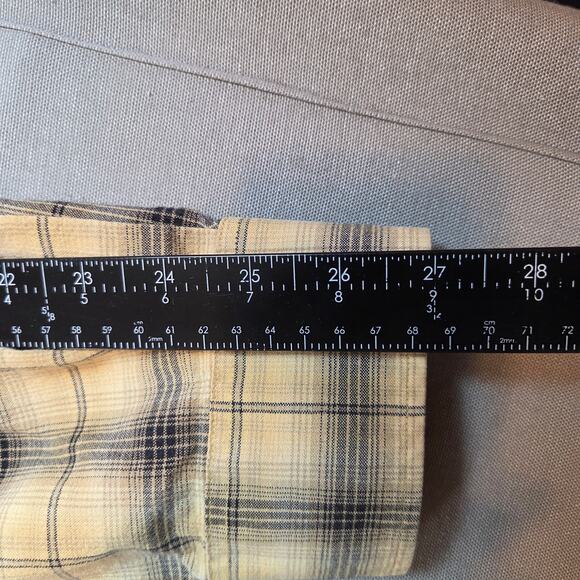 Cutter & Buck Men’s 4XT Yellow Black Plaid Flannel Button Shirt - Picture 10 of 11